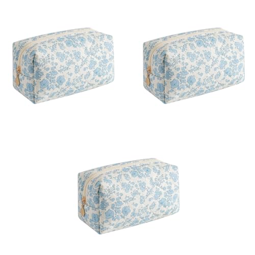 MAYCREATE® Fashion Makeup Bag Travel Pouch Blue Floral Soft Zipper Utility Pencil Gadget Stationeries Storage Tool Organizer 20.5x9x9.5cm 3 PCS MAYCREATE® Fashion Makeup Bag Travel Pouch Blue Floral Soft Zipper Utility Pencil Gadget Stationeries Storage Tool Organizer 20.5x9x9.5cm 3 PCS
